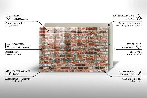 Cache plaque de cuisson Vieux mur de briques