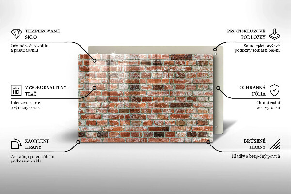 Cache plaque de cuisson Vieux mur de briques