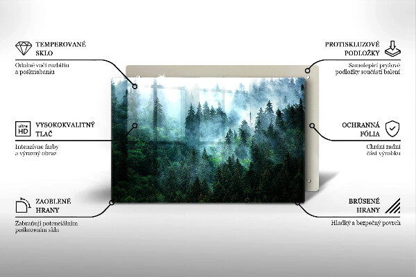 Cache plaque de cuisson Forêt dans le brouillard