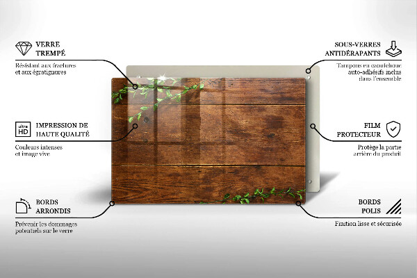 Protection plaque induction Planches et feuilles de bois