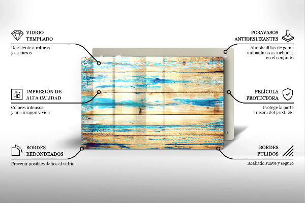Protection plaque induction Planches de bois rétro