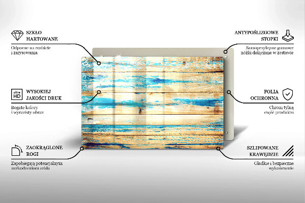 Protection plaque induction Planches de bois rétro