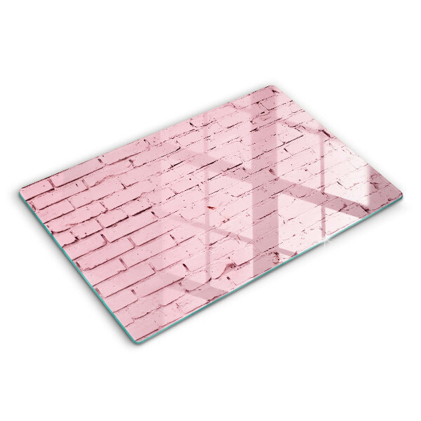 Protection plaque induction Mur de briques pastel