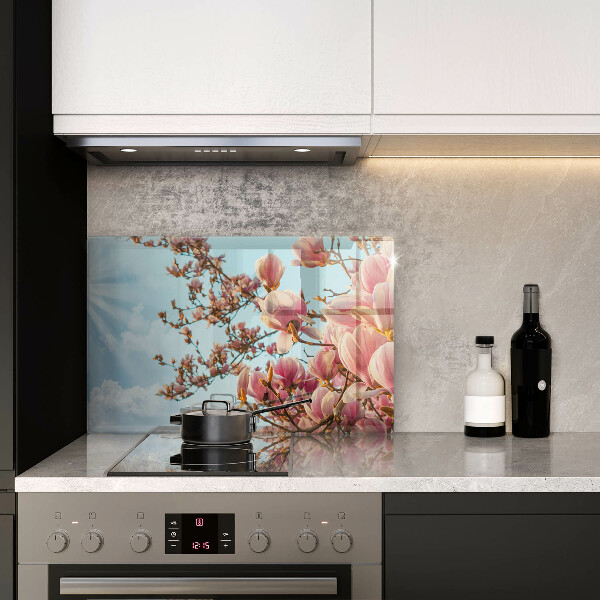 Protection plaque induction Arbre à fleurs roses