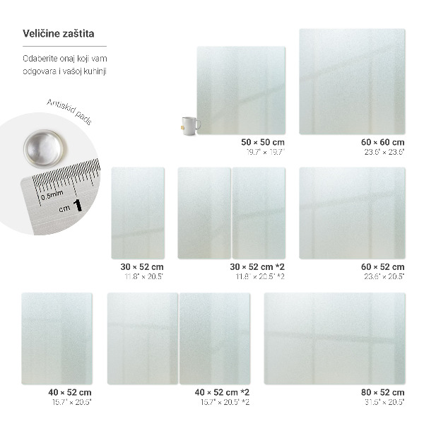 Cache-plaque de cuisson de 52 x 30 cm