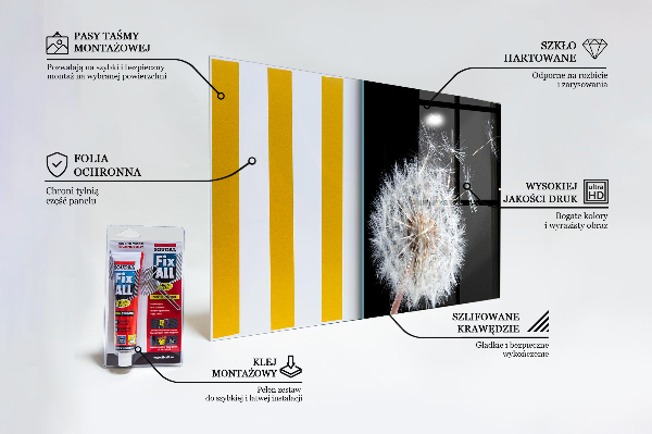Crédence cuisine en verre Pissenlit pissenlit dans le vent