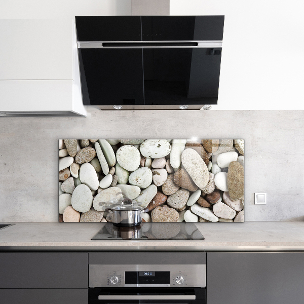 Crédence en verre Plage de galets