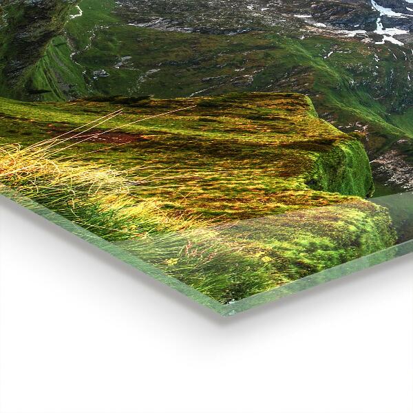 Verre pour crédence Lever du soleil sur la clairière de la montagne