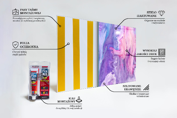 Crédence en verre Abstraction rose