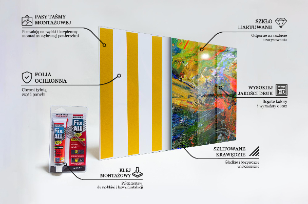 Crédence cuisine en verre Explosion de couleurs