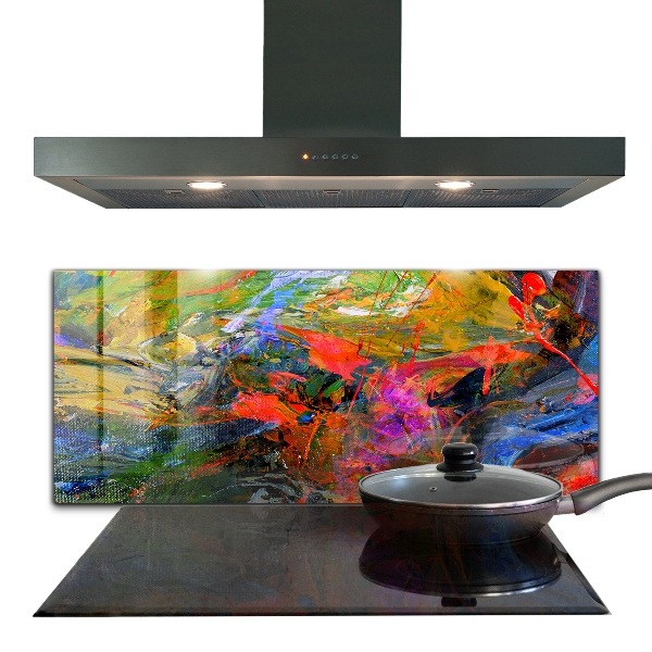 Crédence cuisine en verre Explosion de couleurs