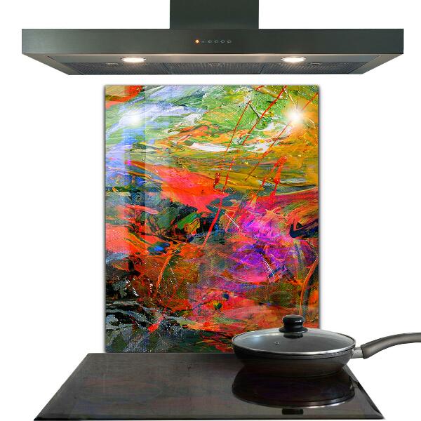 Crédence cuisine en verre Explosion de couleurs