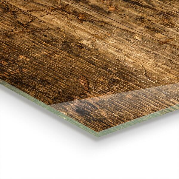 Crédence en verre Bois de chêne foncé