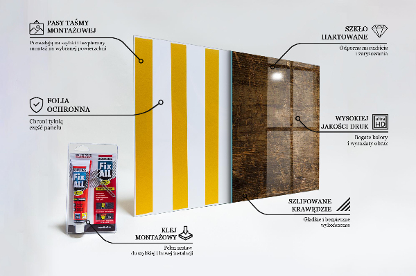 Crédence en verre Bois de chêne foncé