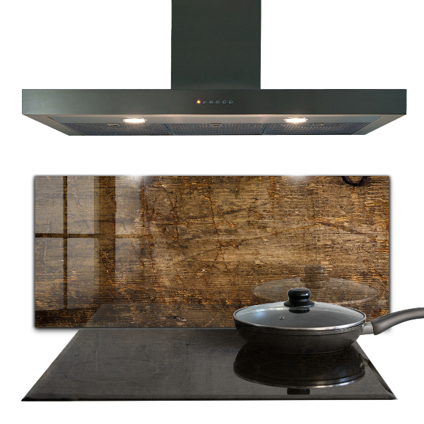 Crédence en verre Bois de chêne foncé