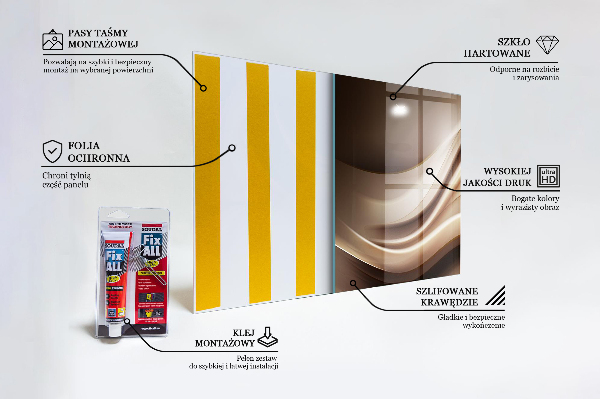 Crédence cuisine en verre Abstraction des vagues d'énergie