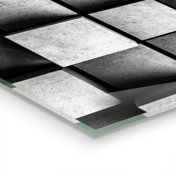 Crédence cuisine en verre Motif géométrique de cubes