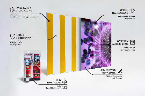 Crédence cuisine en verre Fleur mauve