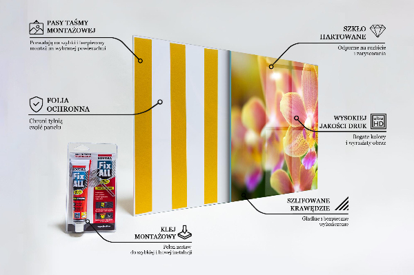 Crédence cuisine en verre Orchidée orange