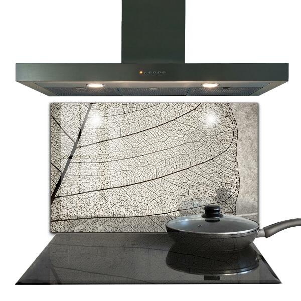 Crédence cuisine en verre Texture de feuille sépia