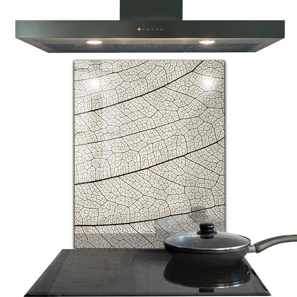 Crédence cuisine en verre Texture de feuille sépia