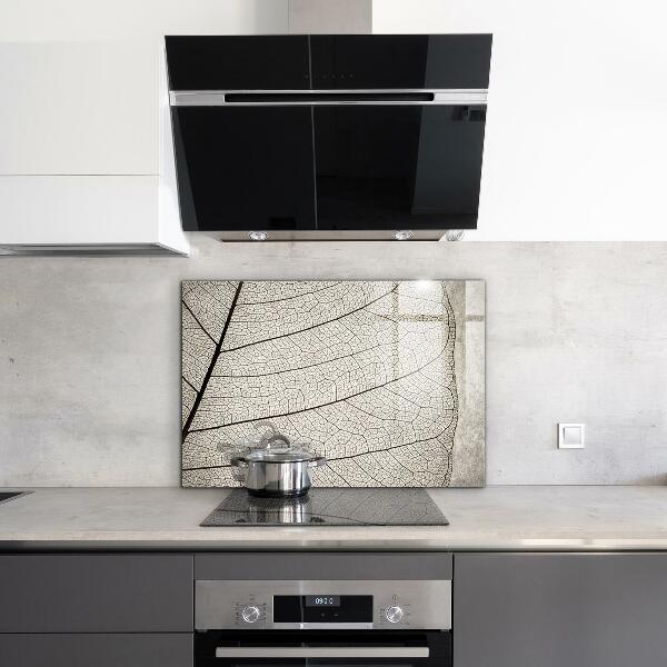 Crédence cuisine en verre Texture de feuille sépia