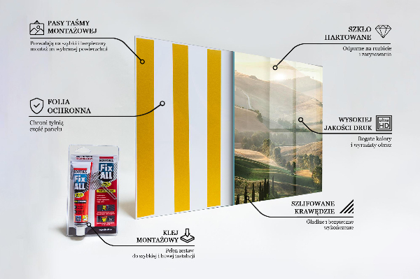 Verre pour crédence Paysage toscan avec vignobles