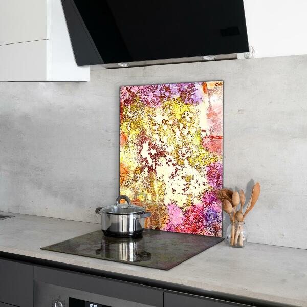 Crédence cuisine en verre Abstraction orange