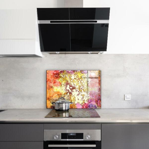 Crédence cuisine en verre Abstraction orange