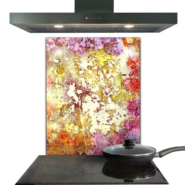 Crédence cuisine en verre Abstraction orange