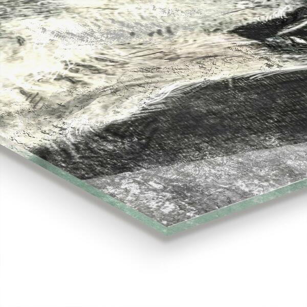 Crédence cuisine en verre Illustration du loup canadien