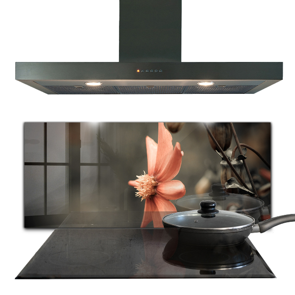 Crédence cuisine en verre Bouton floral vintage