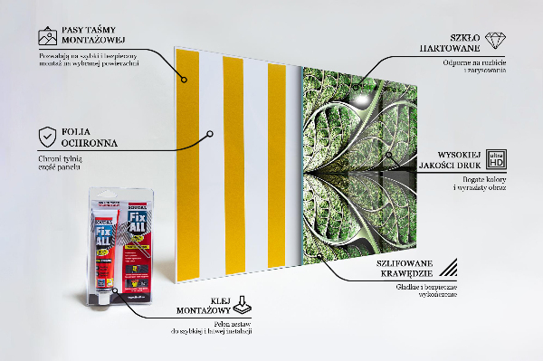 Crédence cuisine en verre Feuille verte abstraite