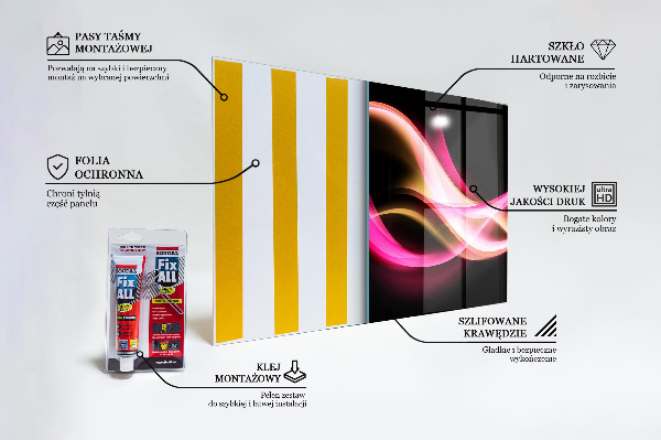 Crédence cuisine en verre Vibration abstraite moderne