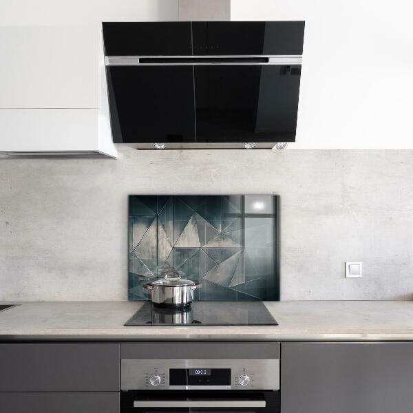 Crédence en verre Triangles abstraits en métal