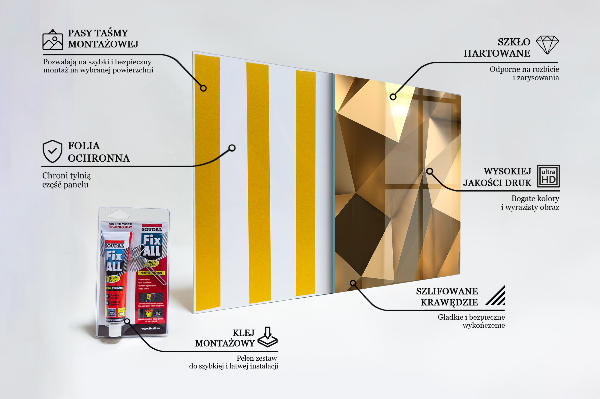 Crédence en verre Texture géométrique métallique
