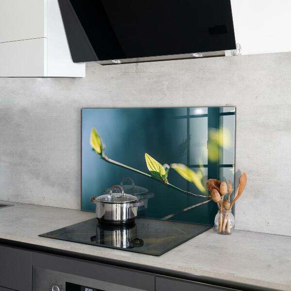 Crédence cuisine en verre Feuille brillante sur branche