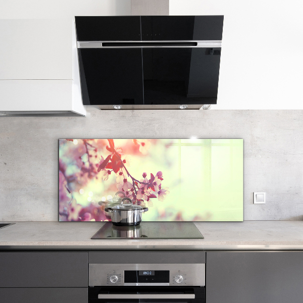 Crédence cuisine en verre Arbre rose en fleurs