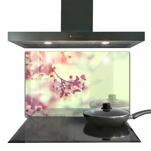 Crédence cuisine en verre Arbre rose en fleurs