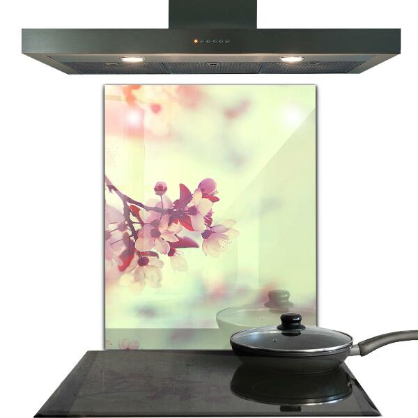 Crédence cuisine en verre Arbre rose en fleurs