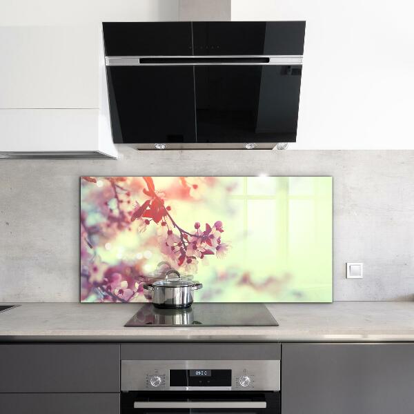 Crédence cuisine en verre Arbre rose en fleurs