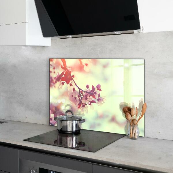 Crédence cuisine en verre Arbre rose en fleurs