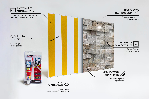Crédence en verre Brique en pierre naturelle