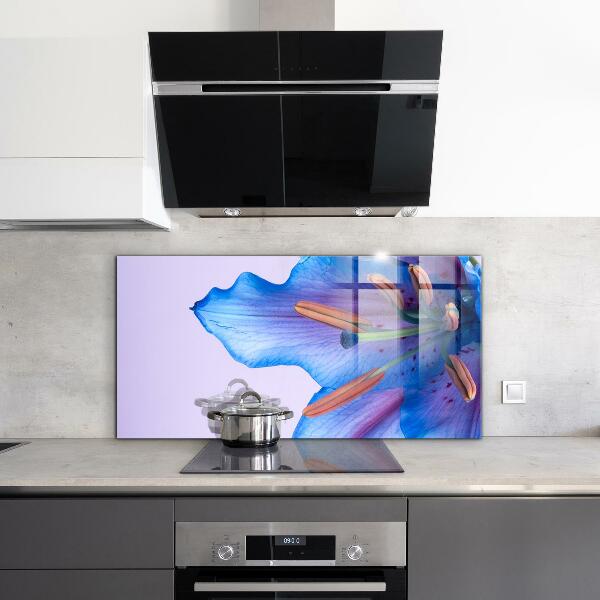 Crédence cuisine en verre Beau lys bleu