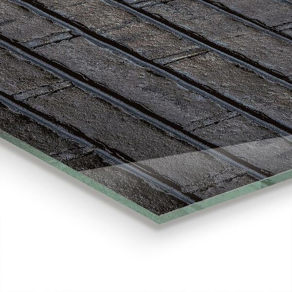 Crédence en verre Béton de brique noire