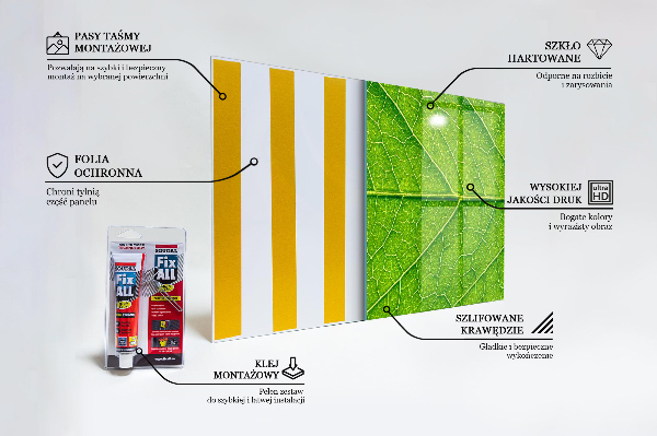 Crédence cuisine en verre Détails délicats des feuilles