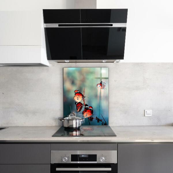Crédence cuisine en verre Papillon délicat dans le vent