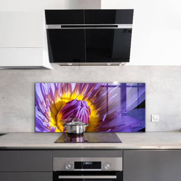 Crédence cuisine en verre Détails de la fleur violette