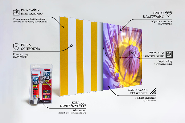 Crédence cuisine en verre Détails de la fleur violette