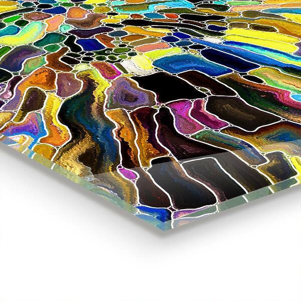 Crédence en verre Mosaïque colorée fantaisie